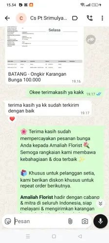 Testimonial Papan Bunga cimekar