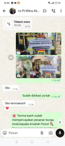Testimonial Papan Bunga cimekar