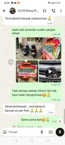 Testimonial Papan Bunga cimekar