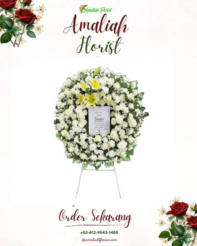 Krans Bunga Duka Cita cimekar